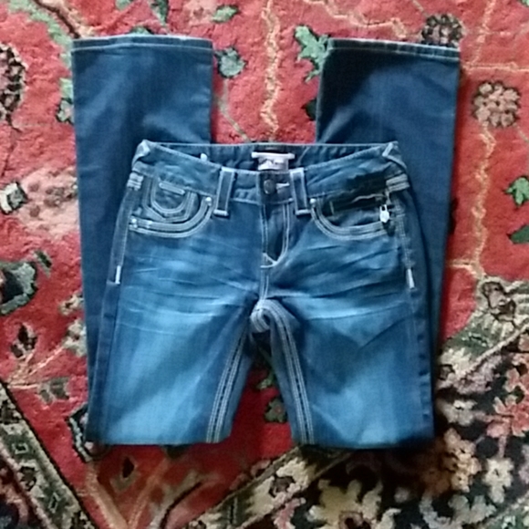 🎈ReRock for Express barely boot Jeans - Picture 3 of 8